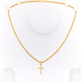 Eternal Graceful 22k Gold Cross Pendant