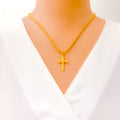 Ornate 22k Gold Cross Pendant