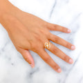 Delightful Twinkling 22k Gold CZ Ring