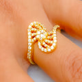 Delightful Twinkling 22k Gold CZ Ring
