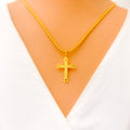 Captivating 22k Gold Cross Pendant