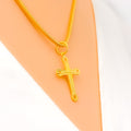 Captivating 22k Gold Cross Pendant