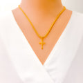 Eternal Graceful 22k Gold Cross Pendant