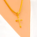 Eternal Graceful 22k Gold Cross Pendant