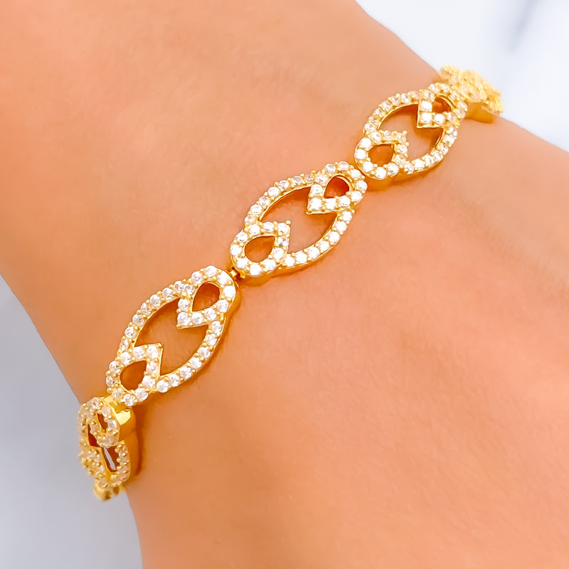 graceful-decorative-22k-gold-cz-bracelet