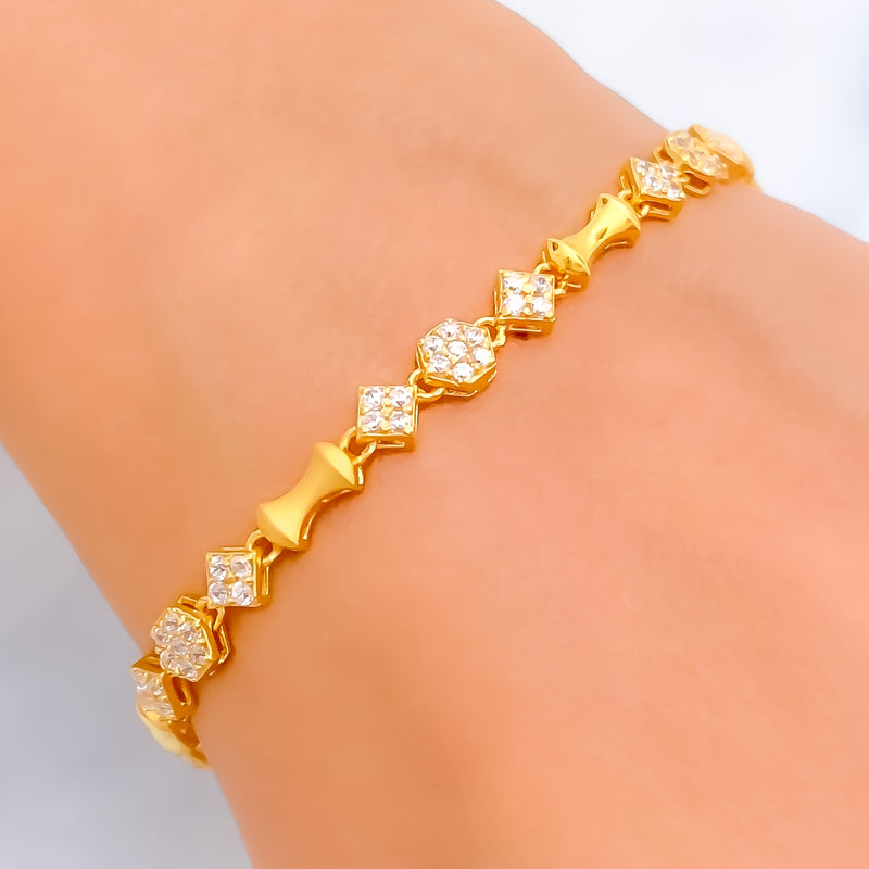 radiant-lovely-22k-gold-cz-bracelet