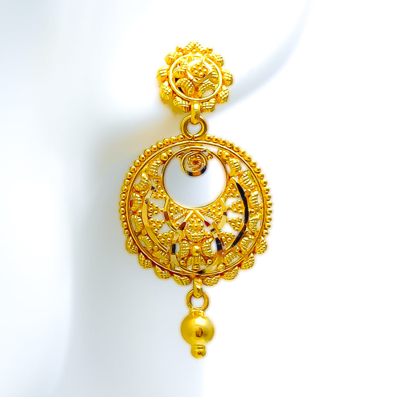 ornate-impressive-22k-gold-hanging-earrings