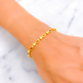 interlinked-polished-22k-gold-bracelet
