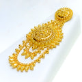 Extravagant Traditional 22k Gold Long Layered Necklace Set