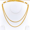 Thick Flat Square 22k Gold Bead Chain - 20"