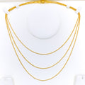 Fancy Alternating 22K Gold Fox Chain 
