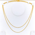 Fancy Eclectic Multi Bead 22K Gold Chain 