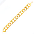 Charming Posh Hollow Link 22K Gold Bracelet 