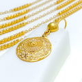 Opulent Palatial 21k Gold Long Necklace Set 