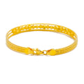 Flawless Sand Finished 22k Gold Orb Bangle Bracelet 