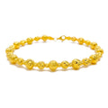 Luminescent Twinkling 22k Gold Orb Bangle Bracelet