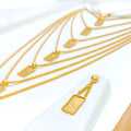 Extravagant Dangling 21k Gold Coin Long Necklace Set 