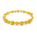 Luminescent Twinkling 22k Gold Orb Bangle Bracelet