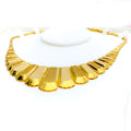 Alternating Radiant 21k Gold Necklace W/Bracelet + Ring