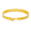 Dazzling Elegant 22k Gold Orb Bangle Bracelet 