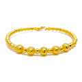Mesmerizing Opulent 22k Gold Orb Bangle Bracelet 