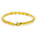 Graceful Radiant Wave 22k Gold Orb Bangle Bracelet
