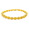Captivating Contour 22k Gold Orb Bangle Bracelet 