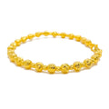 Captivating Contour 22k Gold Orb Bangle Bracelet 