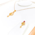 sophisticated-sleek-22k-gold-cz-pendant-set