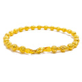 Captivating Contour 22k Gold Orb Bangle Bracelet 