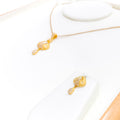 stylish-fashionable-22k-gold-cz-pendant-set