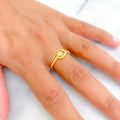 Dainty Twinkling 22k Gold CZ Ring