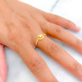 Opulent Vibrant 22k Gold CZ Ring