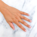 Attractive Fashionable 22k Gold CZ Ring