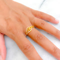 Attractive Fashionable 22k Gold CZ Ring