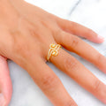 Ethereal Fine 22k Gold CZ Ring