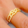 Plush Classic 22k Gold CZ Ring