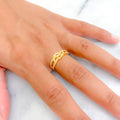 Plush Classic 22k Gold CZ Ring