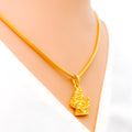 Graceful Festive 22k Gold Ganesh Pendant 