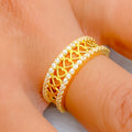 Bespoke Regal 22k Gold CZ Ring