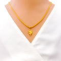 Posh Detailed 22k Gold Ganesh Pendant 