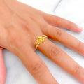 Vibrant Stunning 22k Gold CZ Ring