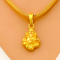 Matte Modest 22k Gold Vinayak Pendant 