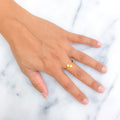 Dainty Overlapping 21k Gold Ring 