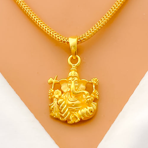 Palatial Timeless 22k Gold Ganesh Pendant
