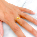 Dainty Overlapping 21k Gold Ring 