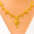 stunning-tasseled-flower-22k-gold-necklace-set-5