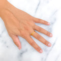 Attractive Chic 21k Gold Love Ring 