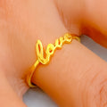 Attractive Chic 21k Gold Love Ring 