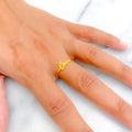 Attractive Chic 21k Gold Love Ring 